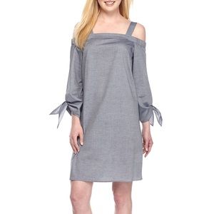 Nine West Off The Shoulder Faded Shift Dress